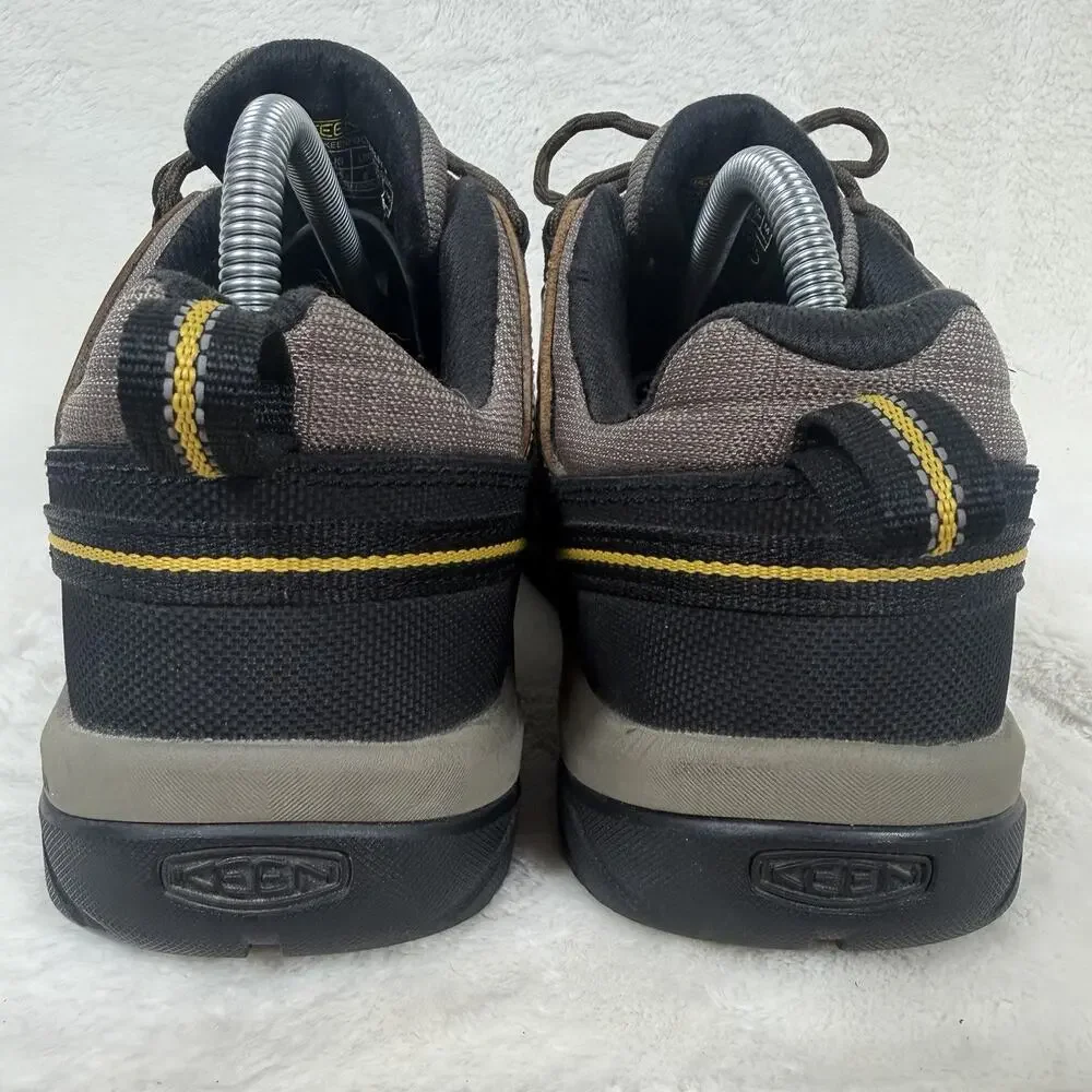 KEEN Flint Utility Work Shoes Men’s 9D Brown Leather Soft Toe ASTM F2892 EH